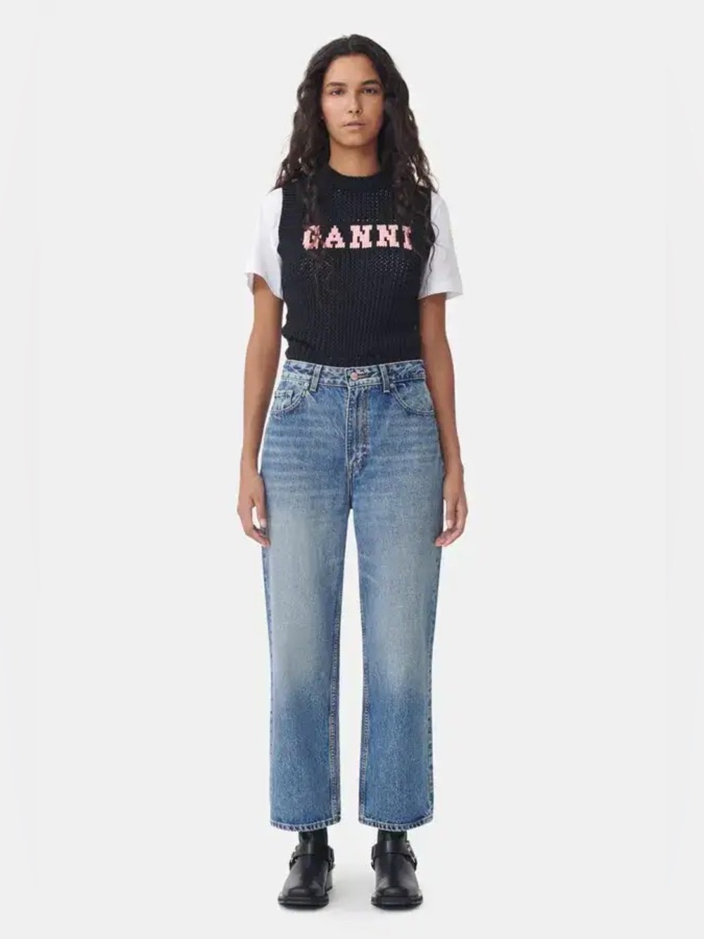 GANNI Misy Cropped Jean
